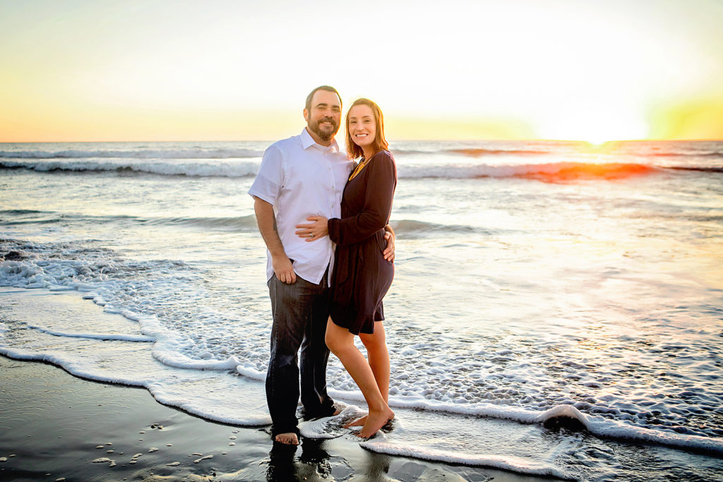 Couples beach photo on Carlsbad State Beach