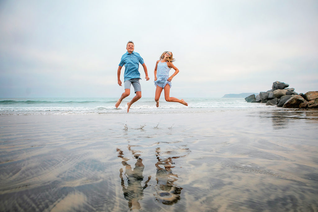 Coronado Beach Family Photographer portrait of siblings for their session with Kristin Rachelle Photography