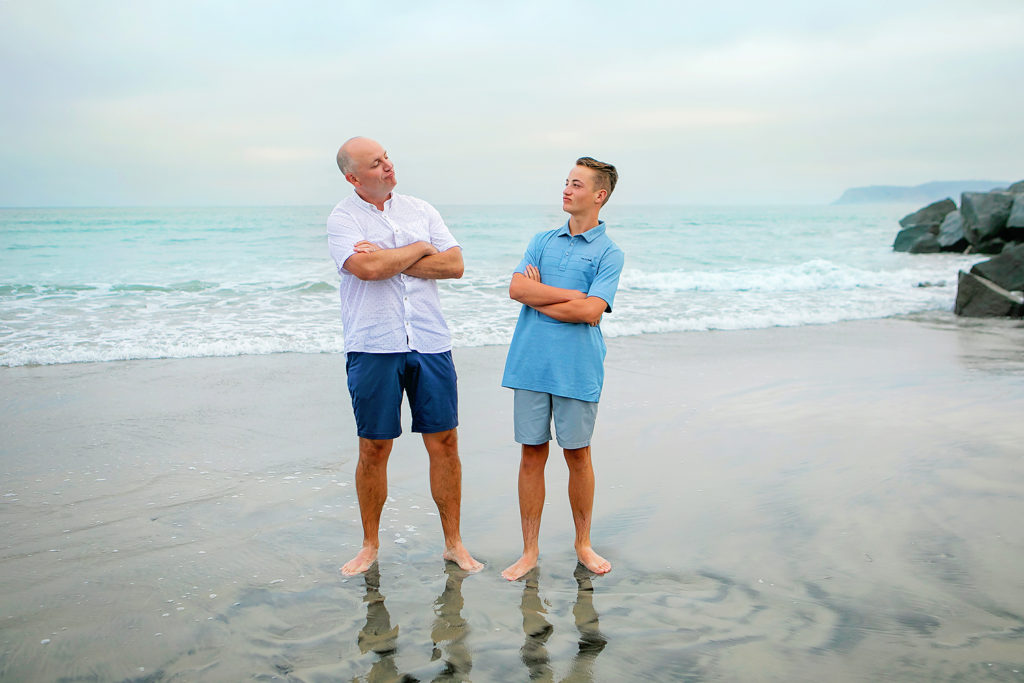 Coronado Beach Family Photographer portrait of father and son for their session with Kristin Rachelle Photography