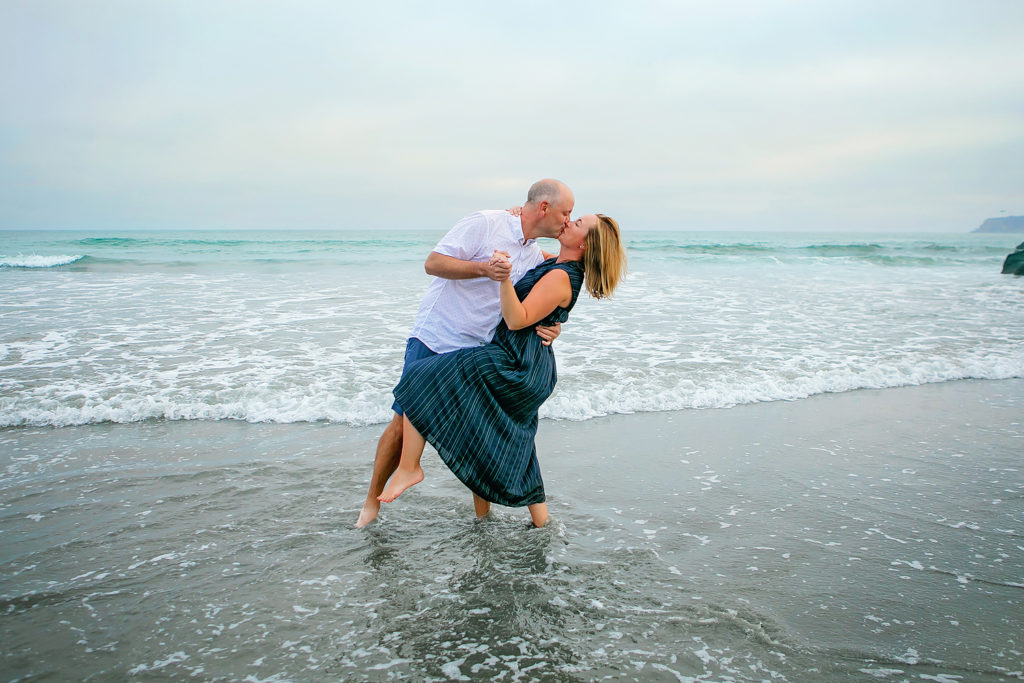 San Diego Beach Family Photographer portrait of couple for their session with Kristin Rachelle Photography
