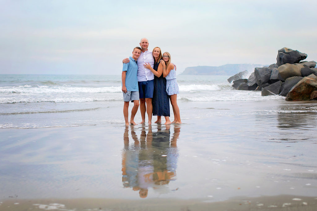 San Diego Beach Family Photographer portrait for their session with Kristin Rachelle Photography