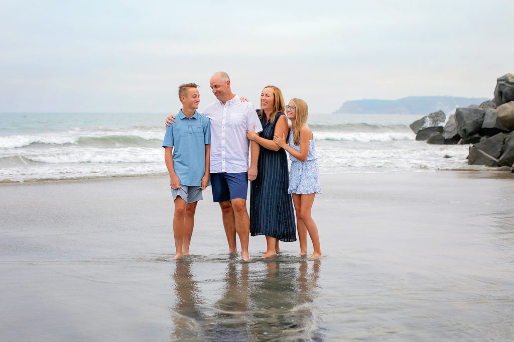 San Diego Beach Family Photographer portrait for their session with Kristin Rachelle Photography