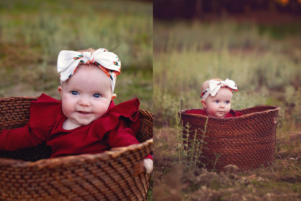 Photo of Baby Smiling for her Portrait Session in San Diego, CA with Kristin Rachelle 