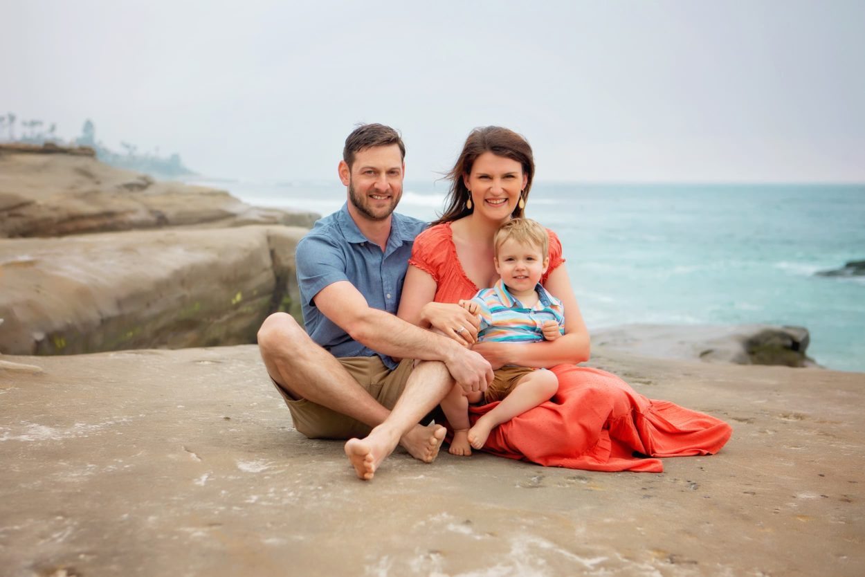 Family Photographers San Diego in La Jolla at Windansea beach 