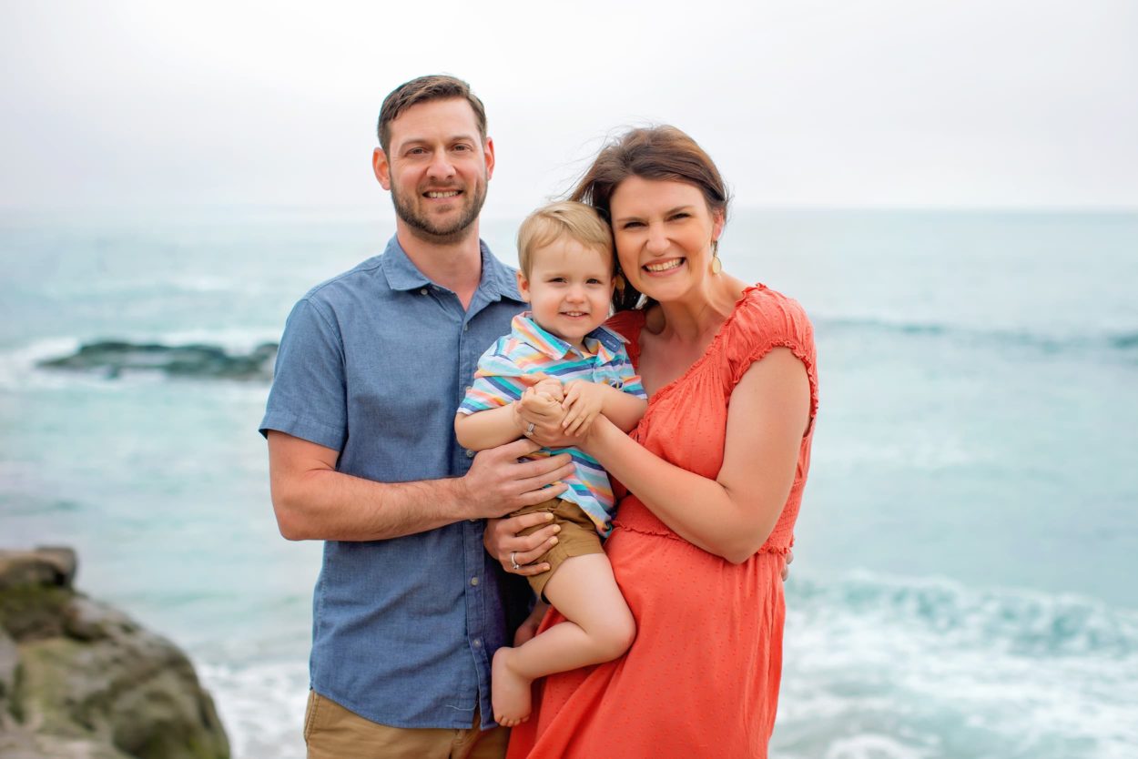 San Diego Beach Family Photographers of family on Windansea beach in La Jolla