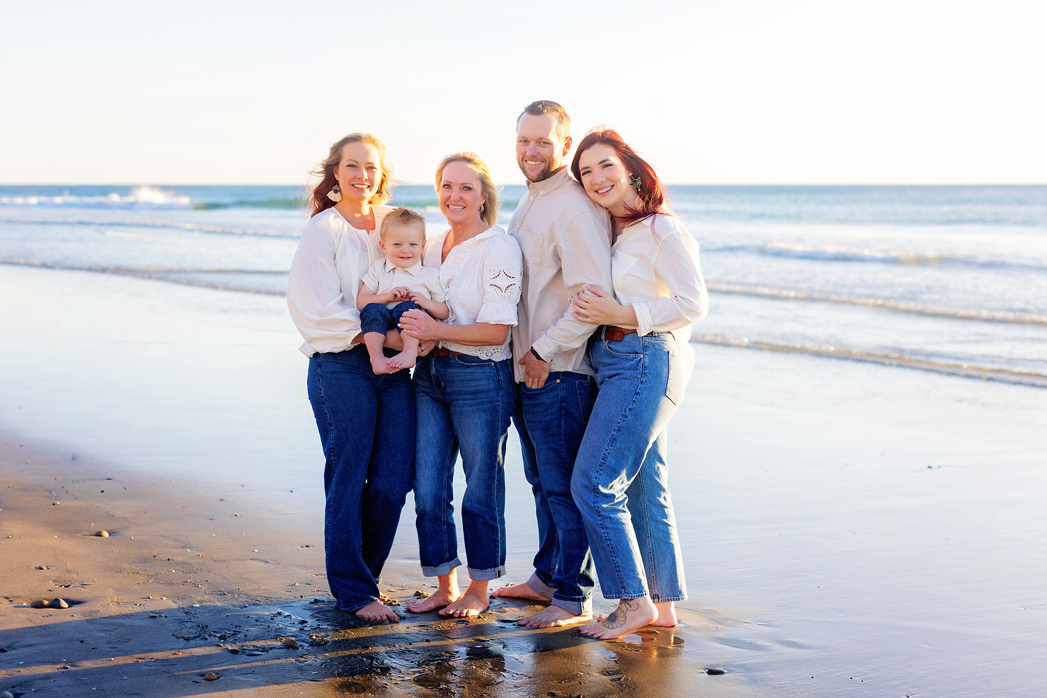 carlsbad family photographer mom dad kids beach