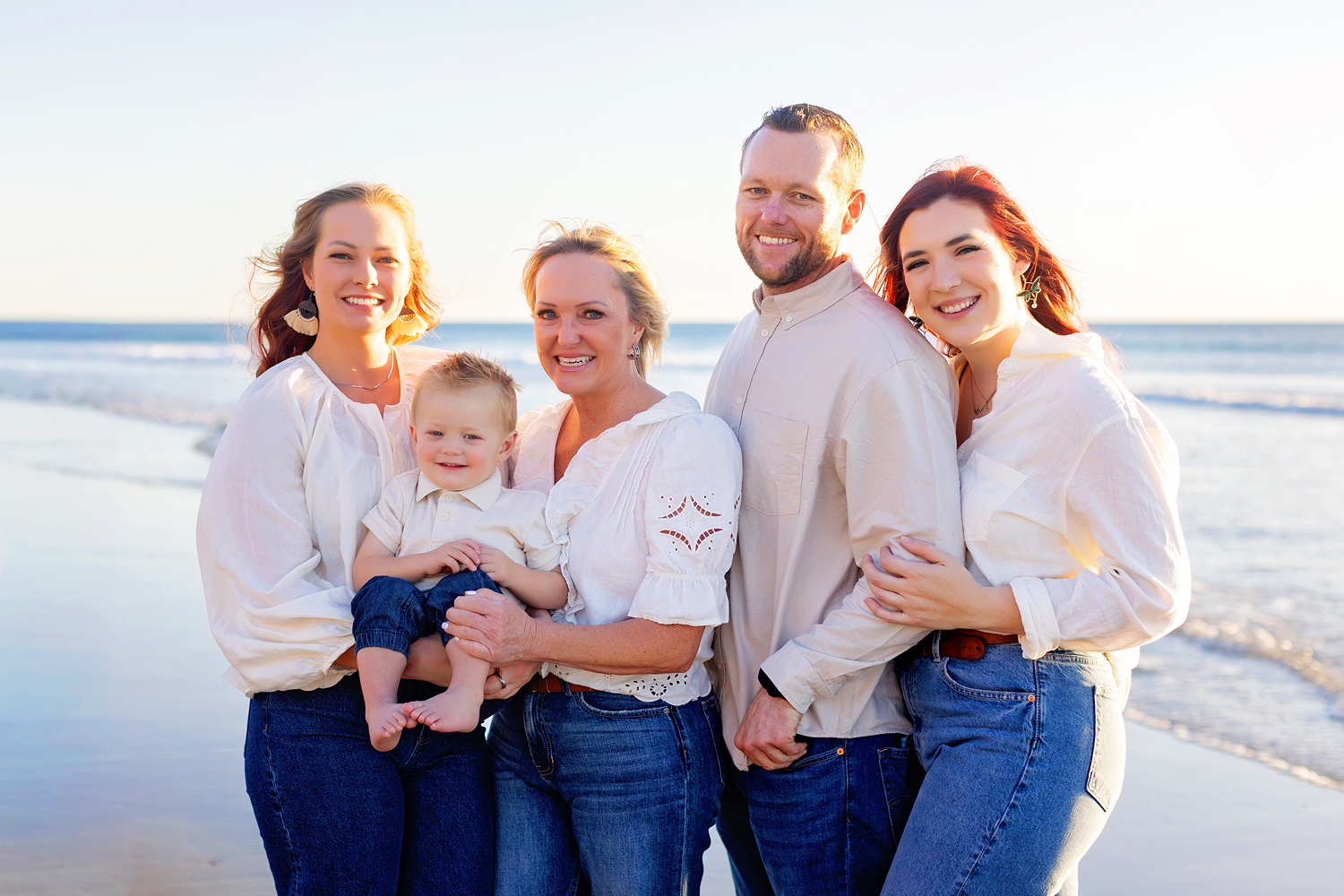 san diego beach photographer family portrait group